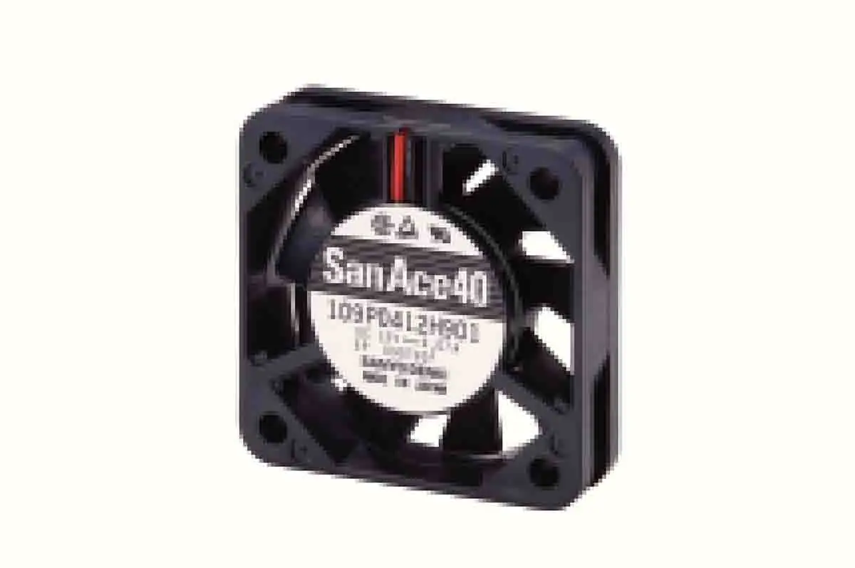 Produktfoto 1 von Sanyo Denki 109P DC-Axiallüfter, Kugellager, 5 V dc / 800mW, 40 x 40 x 10mm, 6200U/min, 5.3cfm