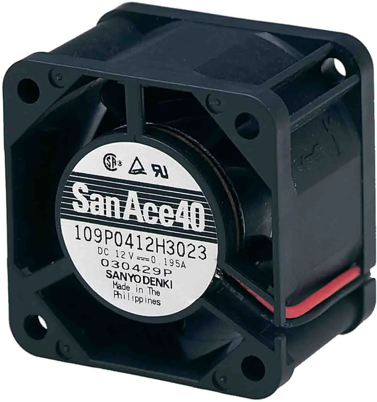 Sanyo Denki 109P DC-Axiallüfter, Kugellager, 24 V dc / 1.68W, 40 x 40 x 20mm, 8.2cfm