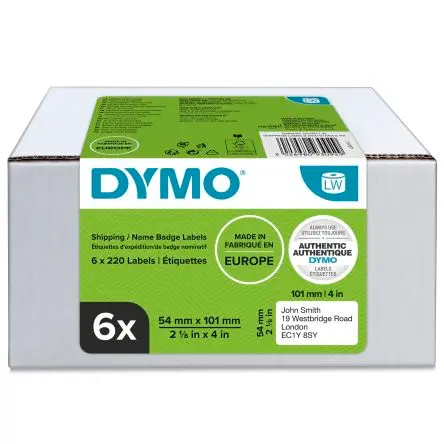 Produktfoto 1 von Dymo Etikette auf Rolle B. 101 mm für Dymo 450 DUO, Dymo Wireless, Dymo 4XL, Dymo 450 Twin Turbo, Dymo 450 Turbo, Dymo