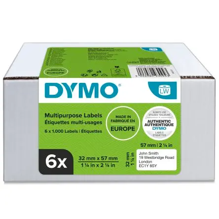 Produktfoto 1 von Dymo Etikette auf Rolle B. 57 mm für Dymo 450, Dymo 450 Turbo, Dymo 4XL, Dymo 450 DUO, Dymo Wireless, Dymo 450 Twin