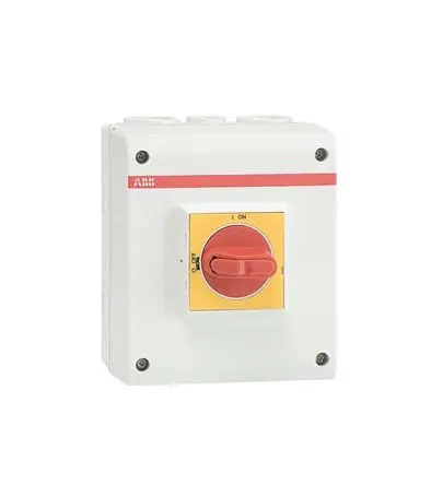 Produktfoto 1 von ABB OTP Trennschalter ohne Sicherung 3-polig DIN-Hutschiene 32A 11 kW Grau IP65 2-phasig