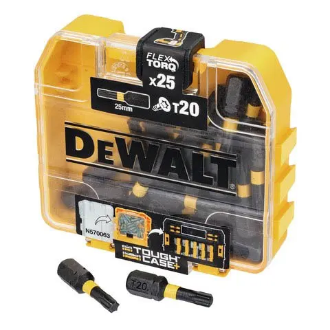Produktfoto 1 von DeWALT T20 x 25 mm Schraubbit, Sechskant, 25-teilig, 25 mm