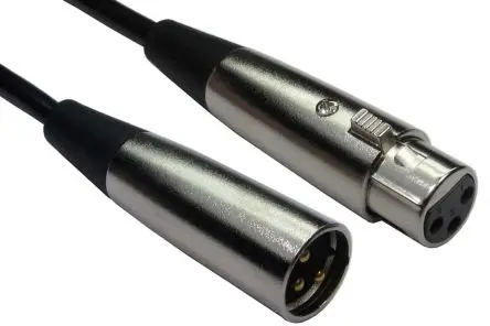 Produktfoto 1 von RS PRO Stecker XLR-Kabel XLR3 Buchse XLR3 20 m Schwarz