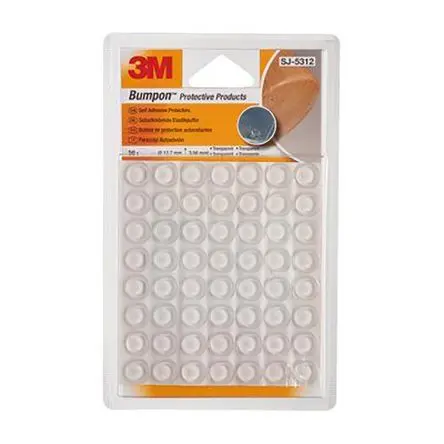 Produktfoto 1 von 3M SJ5312 Selbstklebende Füße, Rund, 3.5 mm, ø 12.7 mm, Polyurethan, L. 50 ft, B. 12.7mm, 66 °C max.