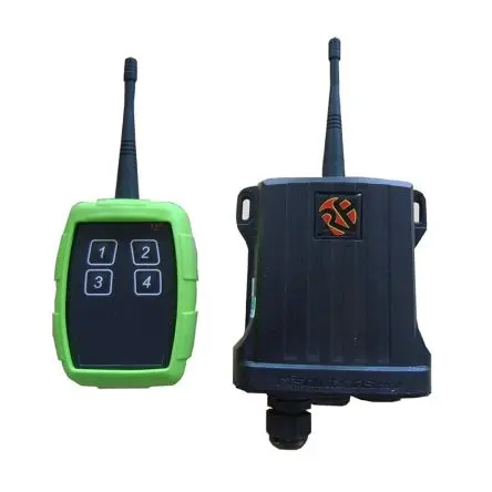 Produktfoto 1 von RF Solutions Fernbedienungssystem 868 MHz FM 4 Kanäle, 4-Tasten Handsender 12/32 V dc