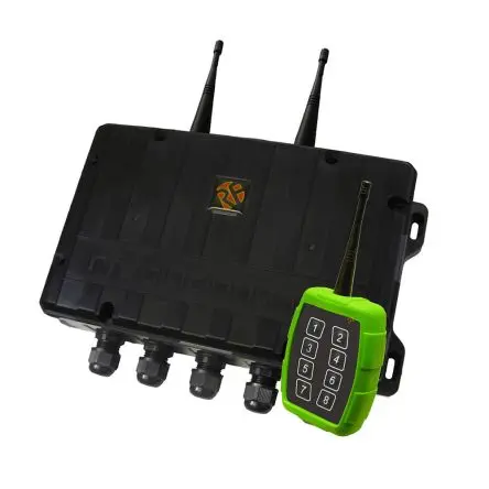Produktfoto 1 von RF Solutions Fernbedienungssystem 868 MHz FM 8 Kanäle, 8-Tasten Handsender 12/32 V dc