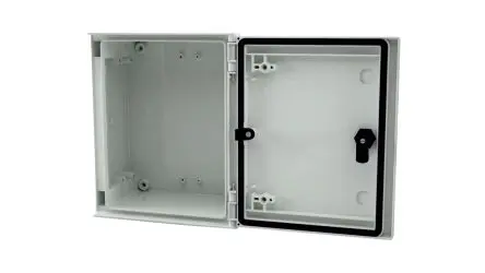 Produktfoto 1 von RS PRO GF Polyester Wandanschlusskasten Hellgrau IP66, HxBxT 300 mm, 250 mm x 140 mm