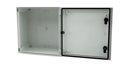 Produktfoto 1 von RS PRO GF Polyester Wandanschlusskasten Hellgrau IP66, HxBxT 400 mm, 400 mm x 200 mm