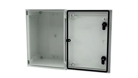 Produktfoto 1 von RS PRO GF Polyester Wandanschlusskasten Hellgrau IP66, HxBxT 400 mm, 300 mm x 200 mm