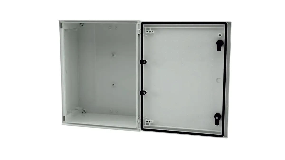 Produktfoto 1 von RS PRO GF Polyester Wandanschlusskasten Hellgrau IP66, HxBxT 500 mm, 400 mm x 200 mm