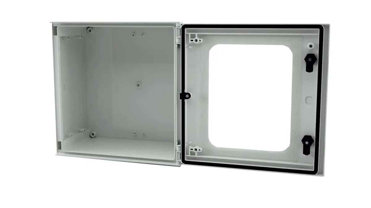 Produktfoto 1 von RS PRO GF Polyester Wandanschlusskasten Hellgrau IP66 Transparente Tür, HxBxT 400 mm, 400 mm x 200 mm