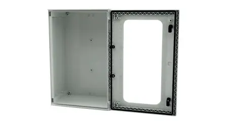 Produktfoto 1 von RS PRO GF Polyester Wandanschlusskasten Hellgrau IP66 Transparente Tür, HxBxT 500 mm, 400 mm x 200 mm