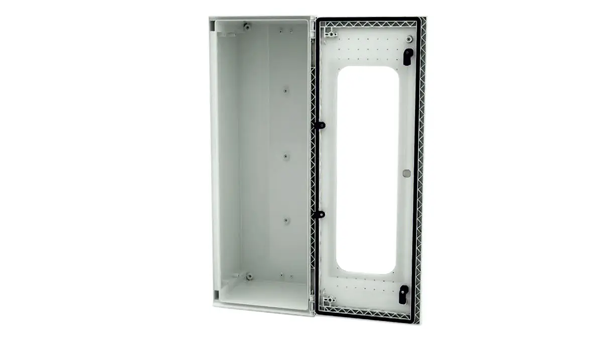 Produktfoto 1 von RS PRO GF Polyester Wandanschlusskasten Hellgrau IP66 Transparente Tür, HxBxT 800 mm, 300 mm x 230 mm