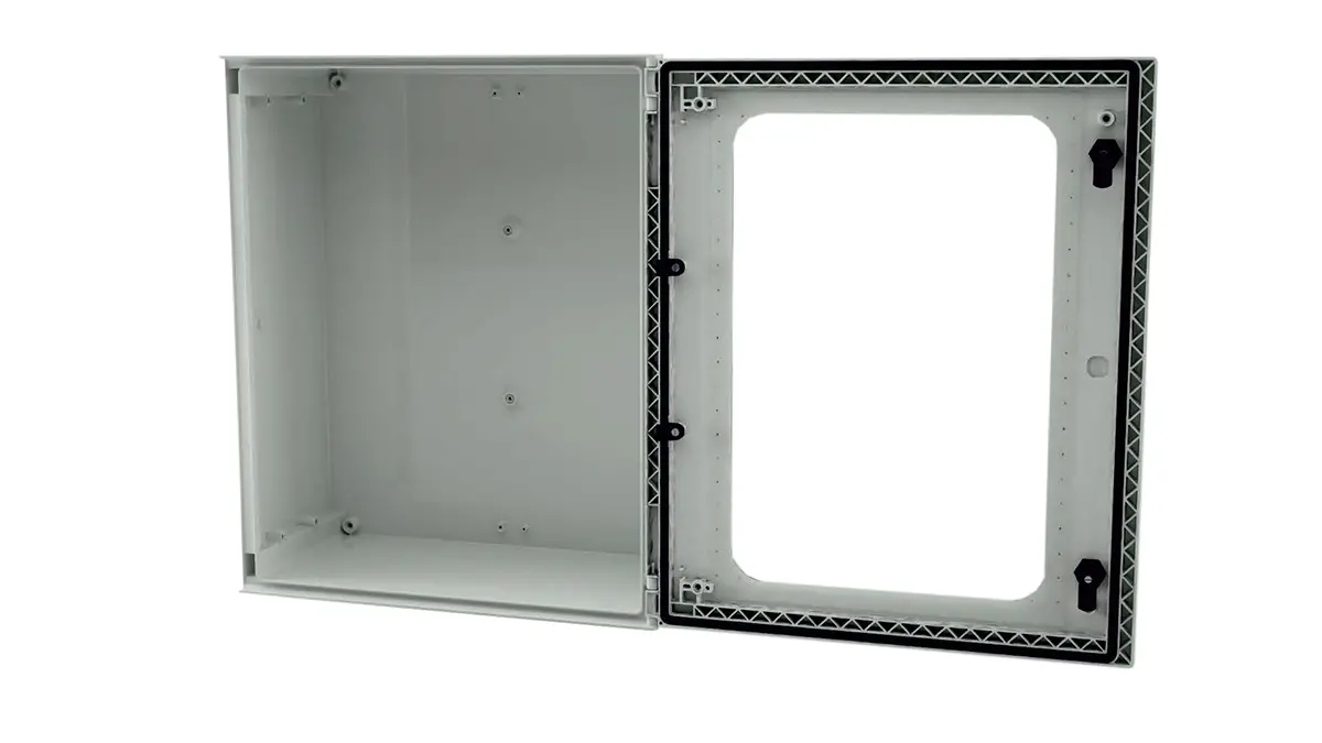 Produktfoto 1 von RS PRO GF Polyester Wandanschlusskasten Hellgrau IP66 Transparente Tür, HxBxT 800 mm, 600 mm x 300 mm