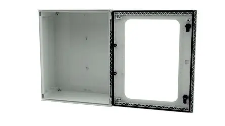 Produktfoto 1 von RS PRO GF Polyester Wandanschlusskasten Hellgrau IP66 Transparente Tür, HxBxT 800 mm, 600 mm x 300 mm