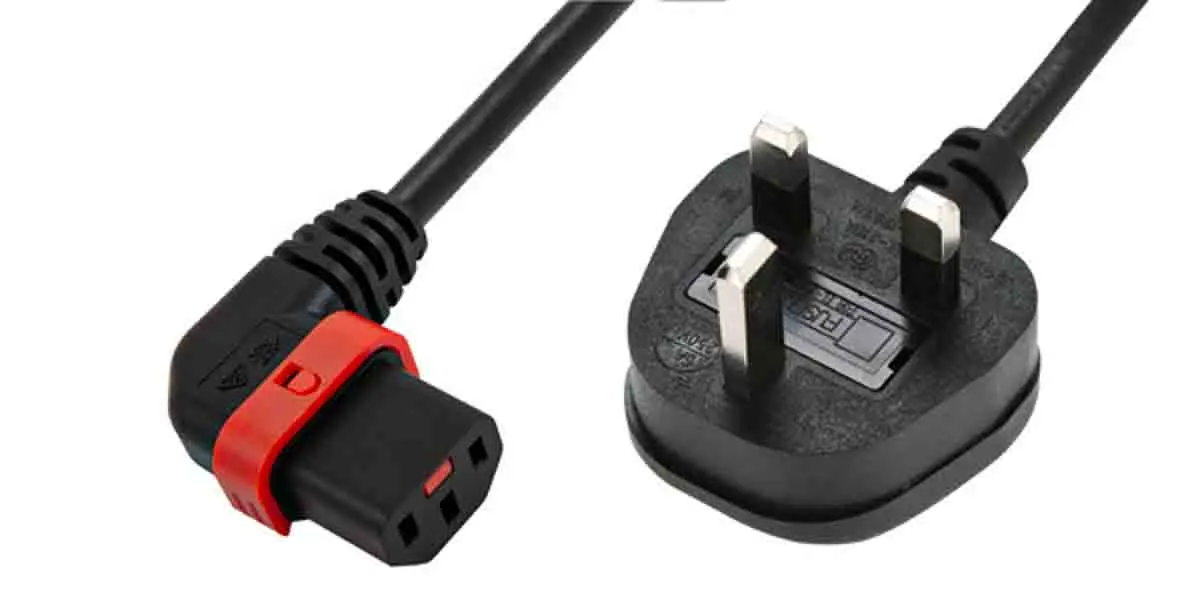 Produktfoto 1 von Schaffner Netzkabel, A IEC C13, B BS1363, 2 m Schwarz Polyvinylchlorid, 250 V