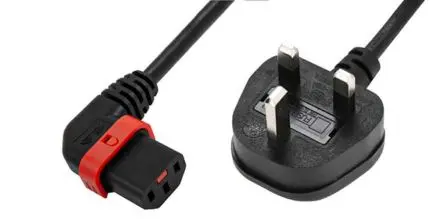 Produktfoto 1 von Schaffner Netzkabel, A IEC C13, B BS1363, 2 m Schwarz Polyvinylchlorid, 250V