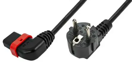 Produktfoto 1 von Schaffner Netzkabel, A IEC C13, B CEE 7/7, 2 m Schwarz Polyvinylchlorid, 250V