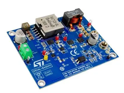 Produktfoto 1 von STMicroelectronics PM8804 Evaluierungsplatine, 100 W 5 V/20 A aktiver Clamp-Vorwärtswandler DC/DC-Wandler, für