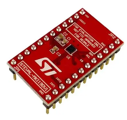 Produktfoto 1 von STMicroelectronics LIS2DTW12 LIS2DTW12 Adapterplatine für einen Standard DIL 24 Sockel Entwicklungstool Sensor für