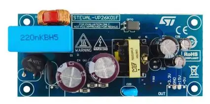 Produktfoto 1 von STMicroelectronics VIPER267KDTR Evaluierungsplatine, Isolierter Rücklauf-Wandler mit drei Ausgängen