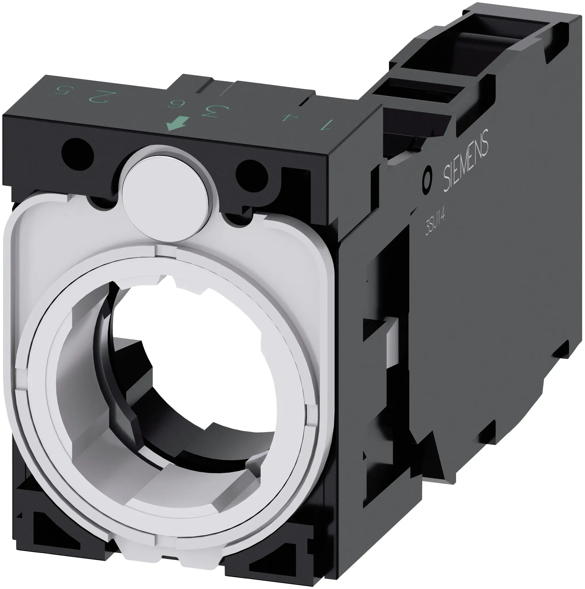 Produktfoto 1 von Siemens SIRIUS ACT 3SU15 Kontaktblock 1 NO (Schließer) + 1 NC (Öffner) 5 ... 500V Schraubanschluss