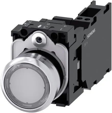 Produktfoto 1 von Siemens SIRIUS ACT 3SU11 Druckschalter Beleuchtet Trennplatte Ø 22 mm, SPST lichtdurchlässig, IP66, IP67, IP69K
