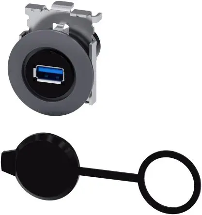 Siemens, Gerade SIRIUS ACT USB-Steckverbinder Buchse 1, Panel USB 2.0 IP65