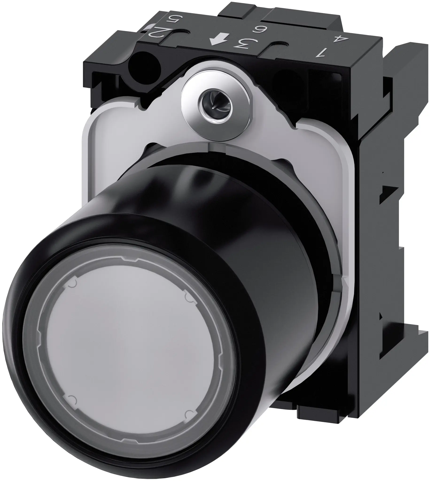 Produktfoto 1 von Siemens SIRIUS ACT 3SU12 Drucktastenkopf Ø 22 mm, lichtdurchlässig Tastend Rund Rund Kunststoff, IP66