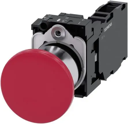 Produktfoto 1 von Siemens SIRIUS ACT 3SU11 Druckschalter Trennplatte Ø 22 mm, SPST Rot, IP66, IP67, IP69K