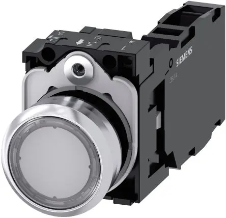 Produktfoto 1 von Siemens SIRIUS ACT 3SU11 Druckschalter Trennplatte Ø 22 mm, SPST lichtdurchlässig, IP66, IP67, IP69K