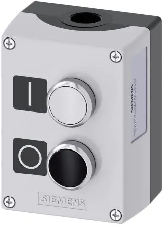 Produktfoto 1 von Siemens SIRIUS ACT 3SU18 Steuerstation-Schalter Schwarz, Weiß Metall, IP69, IP67, IP66 Kunststoff Grau Ø 22 mm