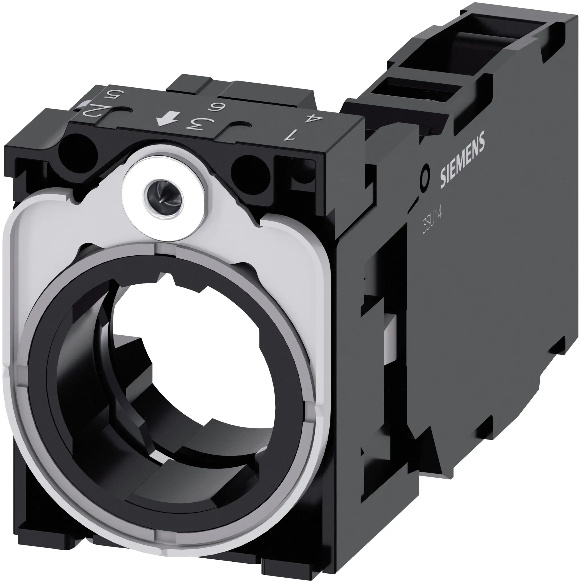 Produktfoto 1 von Siemens SIRIUS ACT 3SU15 Kontaktblock 1 NO (Schließer) + 1 NC (Öffner) 5 ... 500V Schraubanschluss