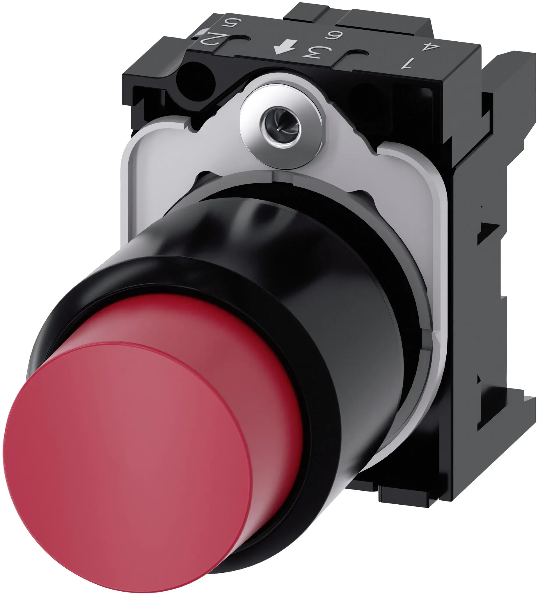 Produktfoto 1 von Siemens SIRIUS ACT Druckschalter Ø 22 mm, Rot Tastend Rund Rund Kunststoff, IP66