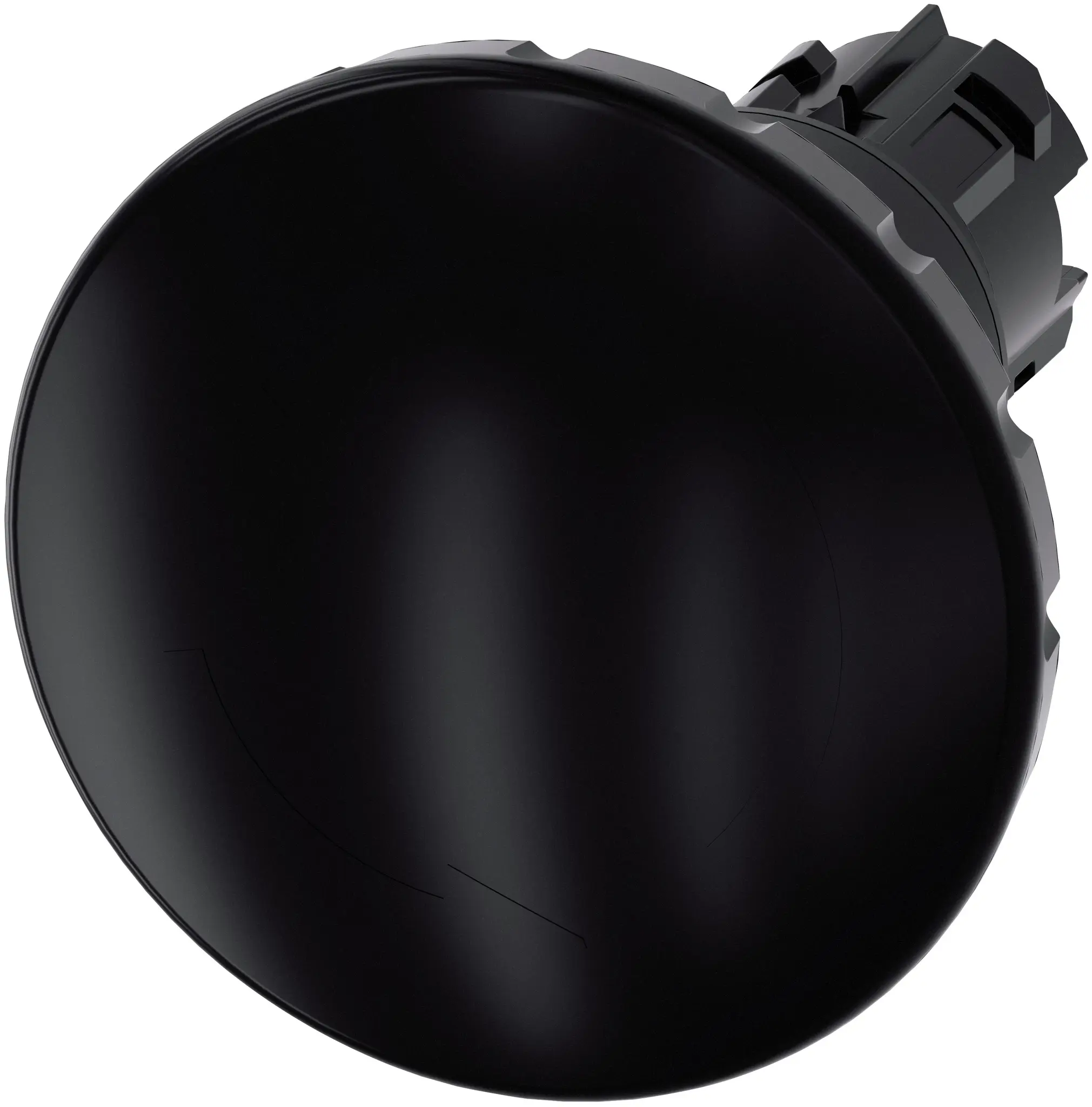 Produktfoto 1 von Siemens SIRIUS ACT Drucktastenkopf Ø 22 mm, Schwarz Rastend Rund Rund Kunststoff, IP66