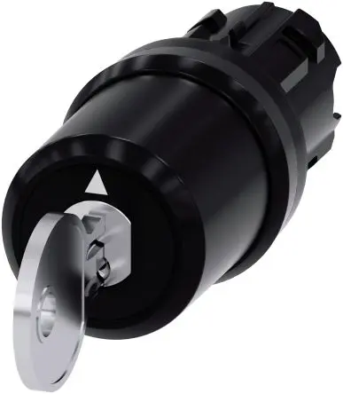 Produktfoto 1 von Siemens SIRIUS ACT 3SU10 Schlüsselschalterkopf 22mm 3 Positionen SSG10 Rastend IP66, IP67, IP69(IP69K)