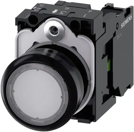 Produktfoto 1 von Siemens SIRIUS ACT 3SU11 Druckschalter Trennplatte Ø 22 mm, SPST lichtdurchlässig, IP66, IP67, IP69K