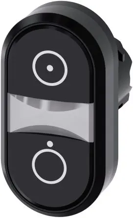 Produktfoto 1 von Siemens SIRIUS ACT Druckschalter Ø 22 mm, Schwarz Tastend Tropfen Tropfen Kunststoff, IP66