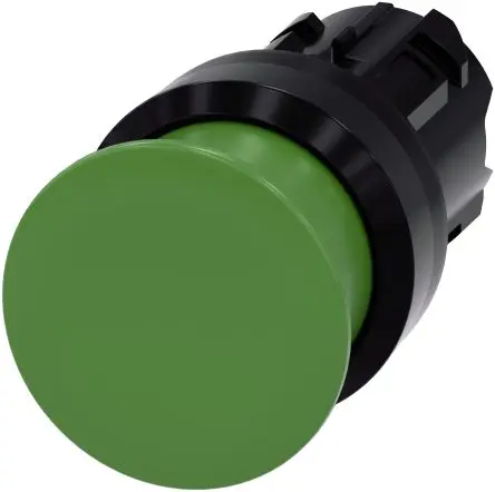 Produktfoto 1 von Siemens SIRIUS ACT Drucktastenkopf Ø 22 mm, Grün Tastend Rund Rund Kunststoff, IP66