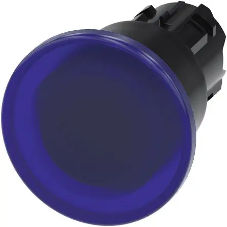 Produktfoto 1 von Siemens SIRIUS ACT Drucktastenkopf Ø 22 mm, Blau Rastend Rund Rund Kunststoff, IP66
