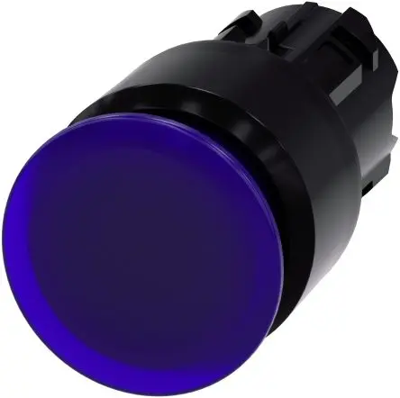 Produktfoto 1 von Siemens SIRIUS ACT Drucktastenkopf Ø 22 mm, Blau Rastend Rund Rund Kunststoff, IP66