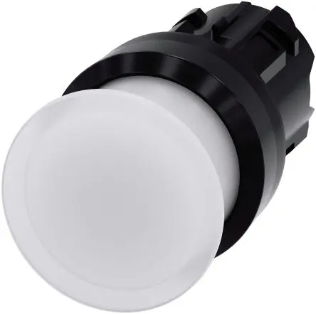Produktfoto 1 von Siemens SIRIUS ACT Drucktastenkopf Ø 22 mm, Weiß Tastend Rund Rund Kunststoff, IP66