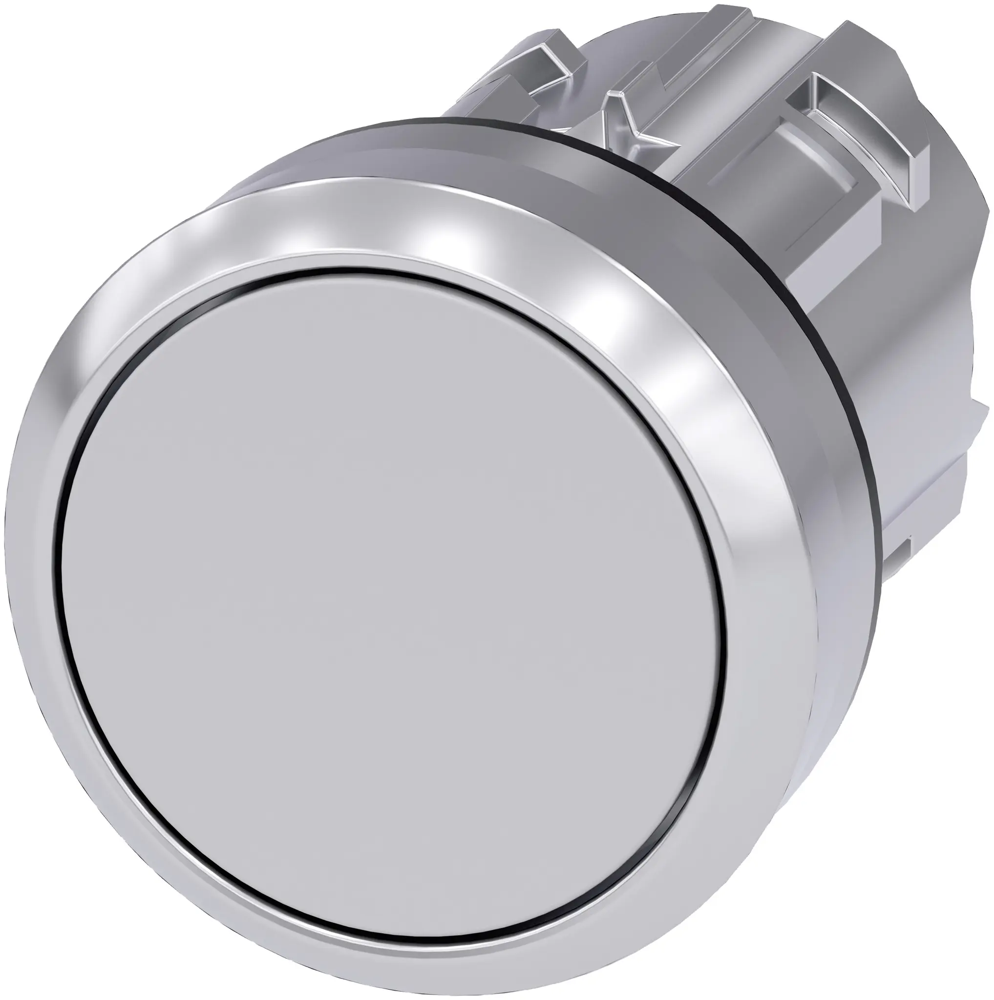 Produktfoto 1 von Siemens SIRIUS ACT Drucktastenkopf Ø 22 mm, Grau Tastend Flach Rund Kunststoff, IP66