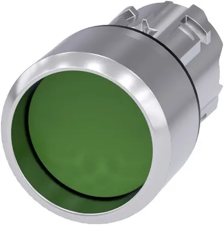 Produktfoto 1 von Siemens SIRIUS ACT Drucktastenkopf Ø 22 mm, Grün Tastend Rund Rund Kunststoff, IP66