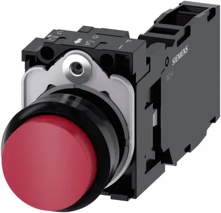 Produktfoto 1 von Siemens SIRIUS ACT 3SU11 Druckschalter Trennplatte Ø 22 mm, SPST Rot, IP66, IP67, IP69K
