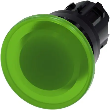 Produktfoto 1 von Siemens SIRIUS ACT Drucktastenkopf Ø 22 mm, Grün Tastend Rund Rund Kunststoff, IP66