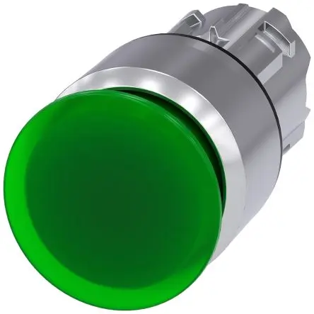 Produktfoto 1 von Siemens SIRIUS ACT Drucktastenkopf Ø 22 mm, Grün Rastend Rund Rund Kunststoff, IP66