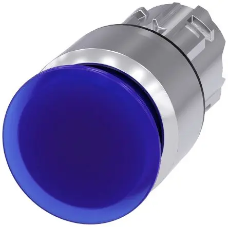 Produktfoto 1 von Siemens SIRIUS ACT Drucktastenkopf Ø 22 mm, Blau Rastend Rund Rund Kunststoff, IP66