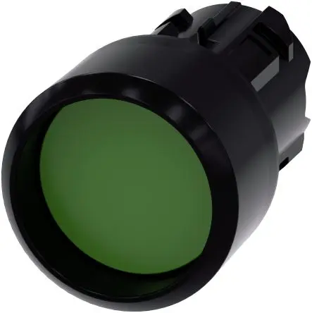Produktfoto 1 von Siemens SIRIUS ACT Drucktastenkopf Ø 22 mm, Grün Tastend Rund Rund Kunststoff, IP66
