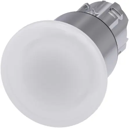 Produktfoto 1 von Siemens SIRIUS ACT Drucktastenkopf Ø 22 mm, Weiß Tastend Rund Rund Kunststoff, IP66
